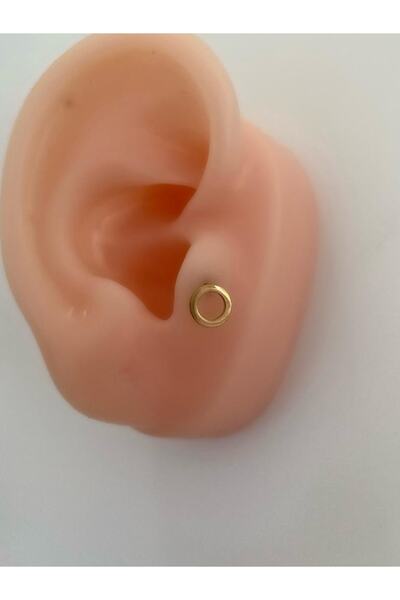 Arescollection Cerrahi Çelik Gold Boş Daire Tragus Helix Kıkırdak Lobe Piercing