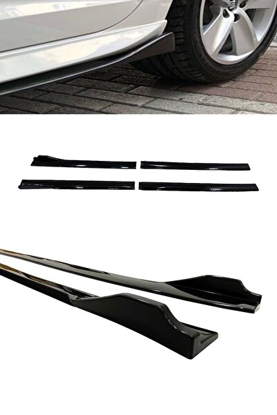 Volkswagen Golf Mk7,5 2017 Sonrası Flaplı Yan Marşpiyel Eki 8 Parça Piano Black
