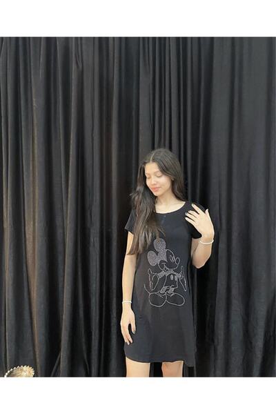 tunay moda Anne Kız Taşlı Elbise (adet Fiyatı)