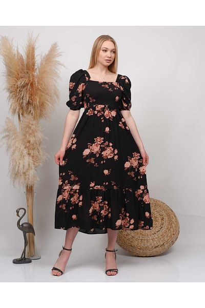 CİXAPLE Rochie din viscoza Gipeli lungime Midi