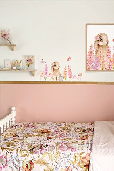 WALLHUMAN Tavşanlı Bahçe Çocuk Odası Duvar Stickerı