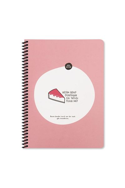KESKİN COLOR Feeling Things A4 80 Sheets Lined Notebook with Sipirated Sticker What Am I The Sweetest Elephant in the World