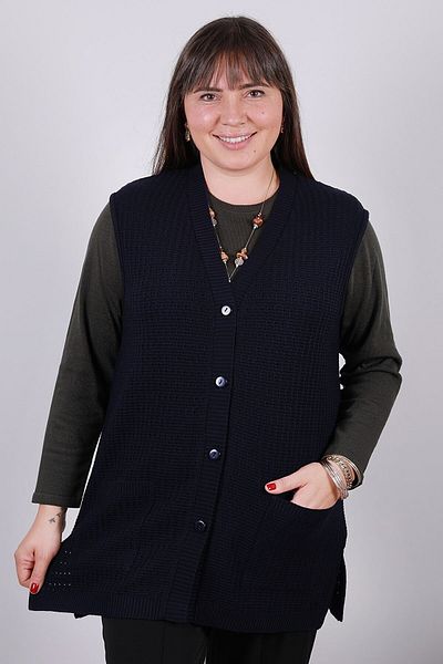 Nacar Mother's Day Women's Brown Knitwear Four Seasons Vest
