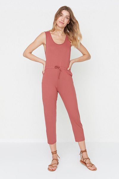 Trendyol Collection Zimtfarbener Strick-Overall TWOSS21TU0223