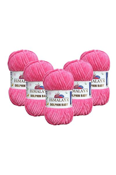Himalaya Dolphin Baby Velvet Rope 5 Πακέτο - 80324 Ανοιχτό Φούξια - 100 Γρ. 120 χλμ.