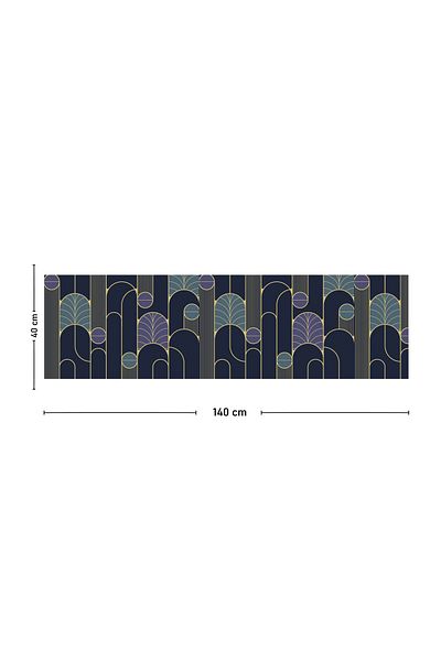 Vagonik Ψηφιακός τυπωμένος δρομέας με σχέδιο Art Deco 140x40