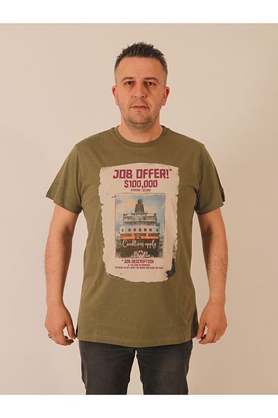 rood Χακί Unisex κοντομάνικο μπλουζάκι