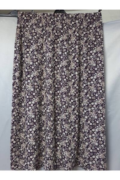 sercan konfeksiyon Anne Basma Etek Viskon Kumaş Beli Lastikli