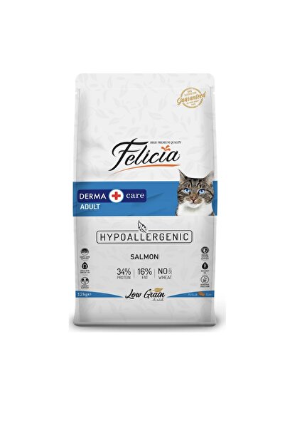 Felicia Düşük Tahıllı Hipoalerjenik Somonlu Yetişkin Kedi Maması 12 Kg