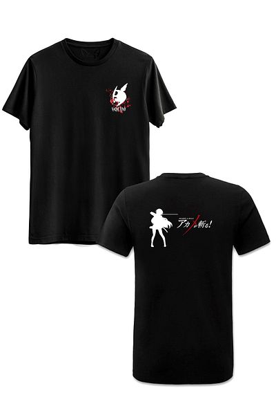 Alfa Tshirt Tricou negru Akame Ga Kill Anime față spate