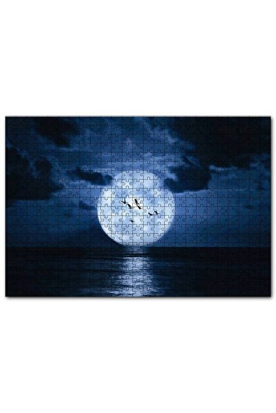 Genel Markalar Deniz, Bulutlar, Kuşlar Ve Süper Ay 500 Parça Puzzle Yapboz Md...
