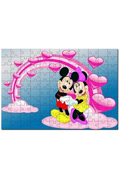 Cakapuzzle Mickey Ve Minnie Mouse Fotoğraf Aşk 120 Parça Puzzle Yapboz Mdf (a...