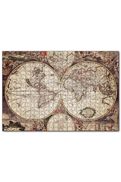 Cakapuzzle Amerika'yı Hatalı Gösteren En Eski Dünya Haritası 500 Parça Puzzle...