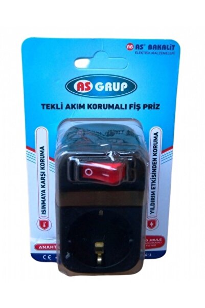 Genel Markalar Asgrup Tekli Akım Korumalı Fiş Priz
