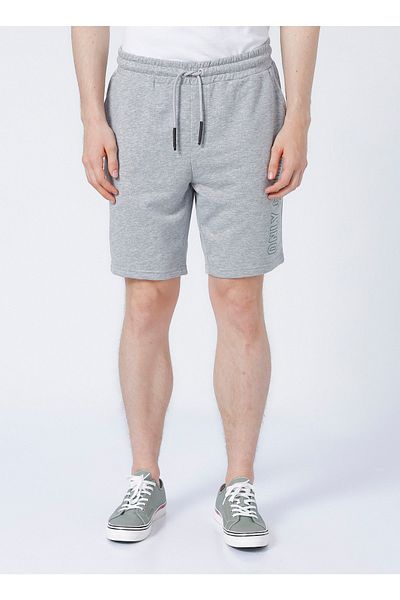 Only & Sons 22024762_Onsboyner Printedhigh Waist Comfortable Fit Gray Melange Men's Sweat Shorts