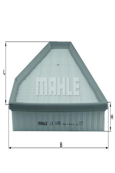 MAHLE فلتر هواء Lx1478 بي ام دبليو E90 (3.25CC) 05-06 (WM)995348)