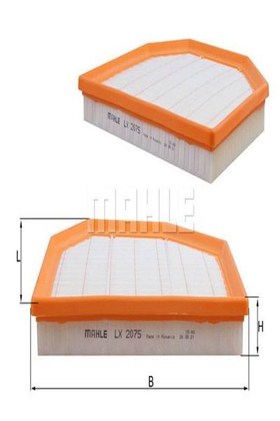 MAHLE فلتر هواء Lx2075 بي ام دبليو F10 M5 يسار13727843283 (WM793559)