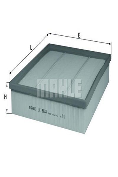 MAHLE Lx3138 Air Filter (VW AMAROK 10-12) 2.0tsi 2.0tdi 2h0129620 2h0129620a (WA299879)
