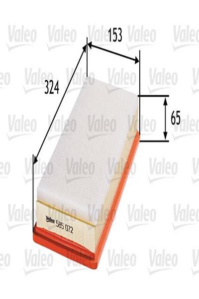 VALEO 585072 فلتر هواء (بيجو: P407 2.0 Hdi- / سيتروين C5 2.0 Hdi) 1444tp (WE)513637)
