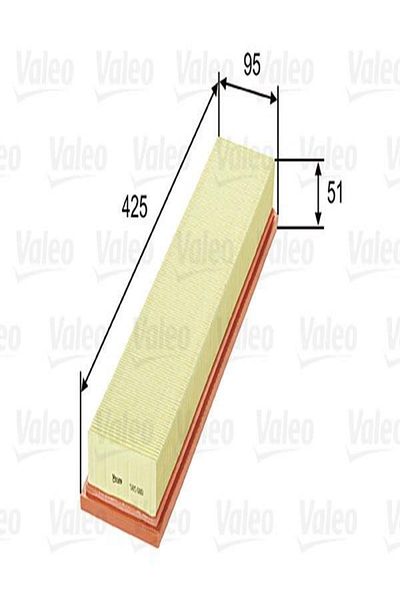 VALEO 585080 فلتر هواء (بيجو: Partner II-p206-p207 1.6 16v-/ سيتروين 1444vk (وا118494)