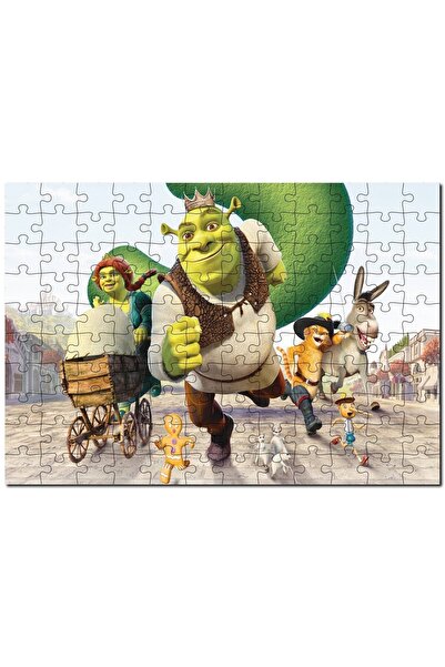 Cakapuzzle Shrek Karakterleri Taç Bebek Arabası Kurabiye 1000 Parça Puzzle Yapboz Mdf (ahşap)