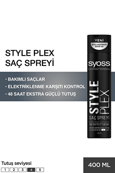 Syoss Elektriklenme Ve Kırılma Karşıtı Güçlü Saç Spreyi 400 Ml