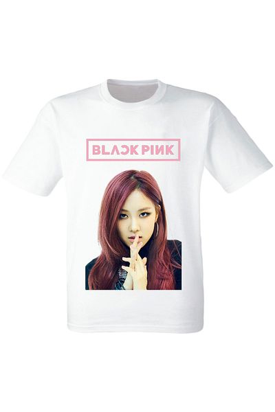 BLACK PINK - Trandafir - Tricou alb pentru copii cu imprimeu digital