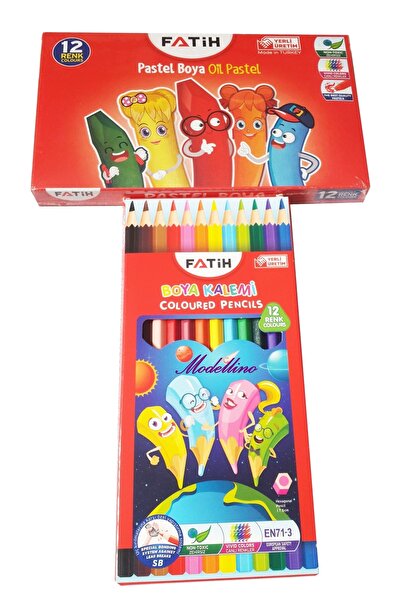 Modellino مجموعة منتجات جديدة مكونة من قطعتين - فاتح 12 قلم تلوين جاف بالحجم الكامل و فاتح 12 قلم تلوين