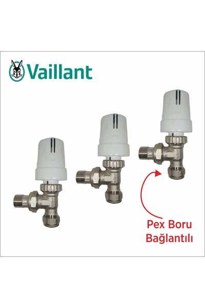 Vaillant Pex Köşe Termostatik Radyatör Vanası( 3'lü Fırsat Paketi)
