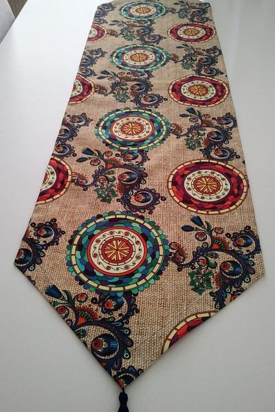 NurasliHome Αμερικάνικο σερβιρίσματος Runner Ethnic Mandala Pattern
