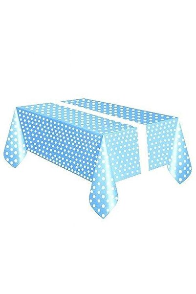 DÜVENCİ TİCARET Blue Polka Dot Tablecloth M298