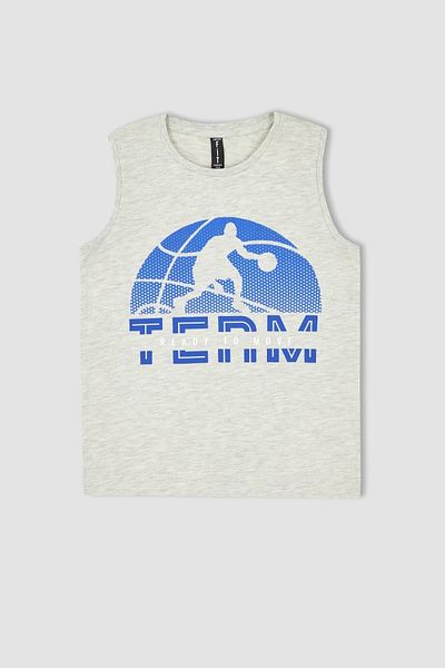 DeFacto Boy's Crew Neck Printed Undershirt
