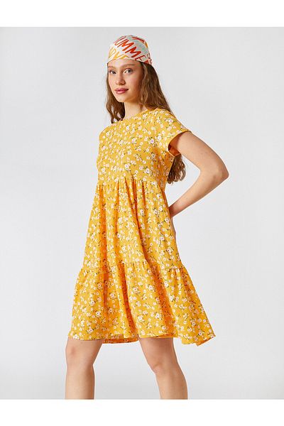 Koton Midi Length Short Sleeve Dress