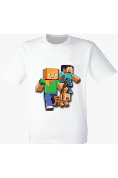 MINECRAFT Λευκό T-Shirt