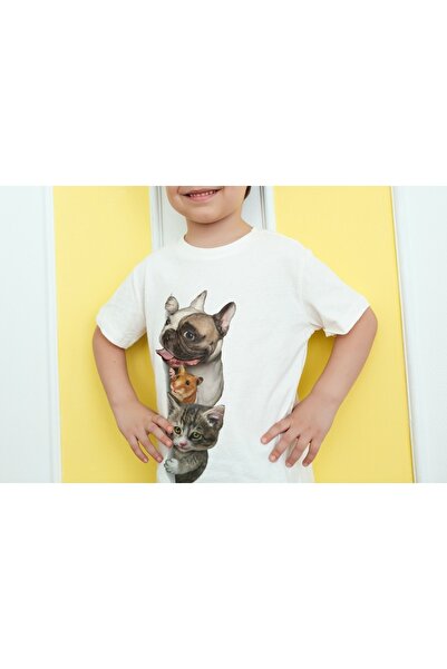 YAPO TİCARET Životinjska Štampano bela majica
