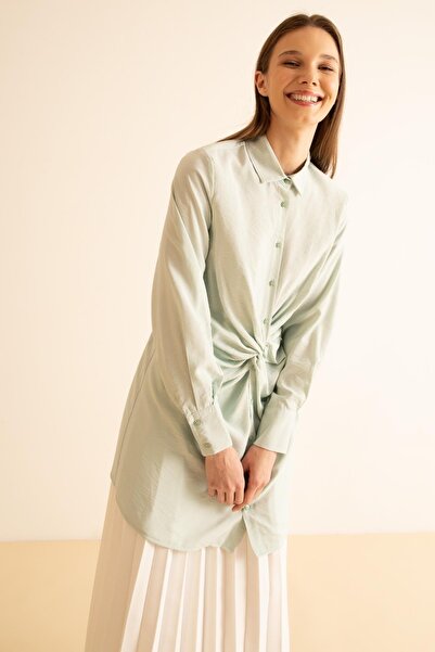 DeFacto Tunika s košilovým límečkem s dlouhým rukávem Regular Fit