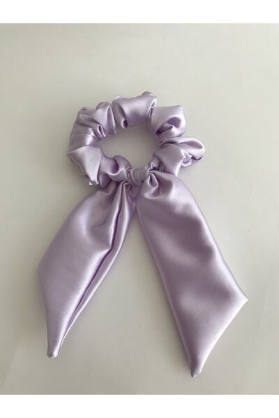 PratikDikisco إبزيم ربطة عنق من الساتان الليلكي اللامع للسيدات