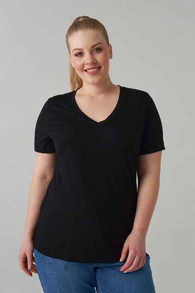 LUOKK Julian V-Neck Basic Short Sleeve Women's T-shirt