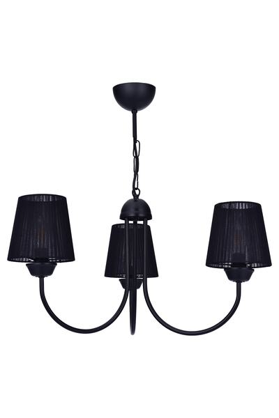 polataydinlatma Oregon 3 Lü Siyah Avize (siyah Şapkalı)