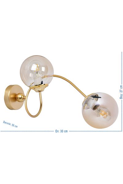 polataydinlatma Linda Luxury Glass Sconce (gold)