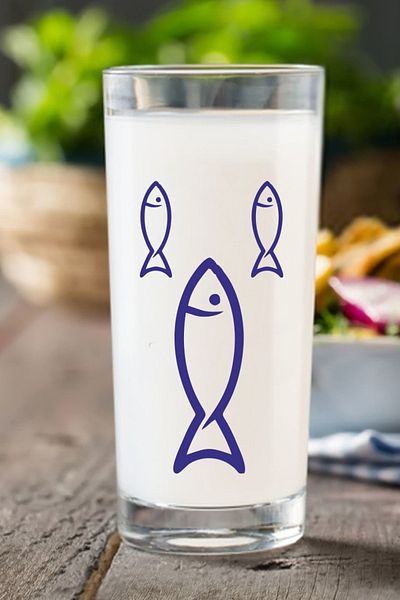 Paşabahçe Marine, Aqua, Fish Patterned Glass