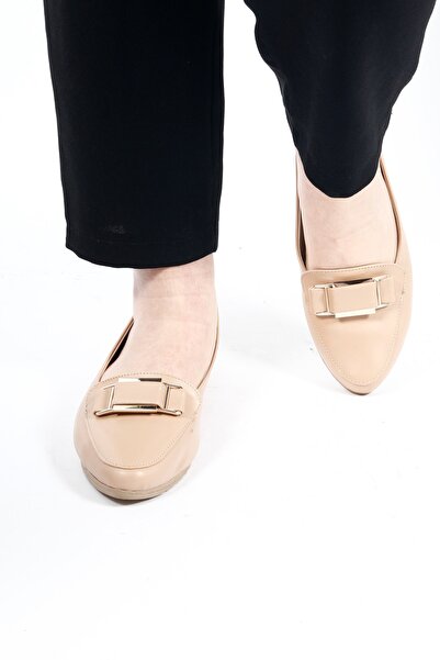 VERA LİFE Zlatne cipele sa špicastim vrhom, udobne, ženske Baletanke