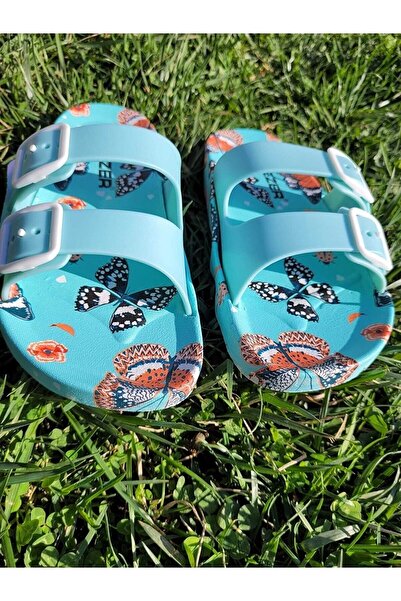 GEZER Beach Sea Pool Non-Slip Sole Double Buckle Soft Women's Slippers