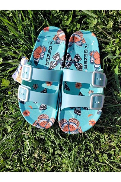 GEZER Beach Sea Pool Non-Slip Sole Double Buckle Soft Women's Slippers