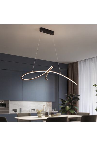 TT AYDINLATMA Tt018-sy Imza Modeli ( Beyaz Işık Led ) Mat Siyah Led Avize