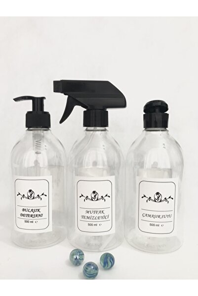 Dem Home Şeffaf Cam Görünümlü Plastik Mutfak Temizleyici-bulaşık Deterjanı-ça...