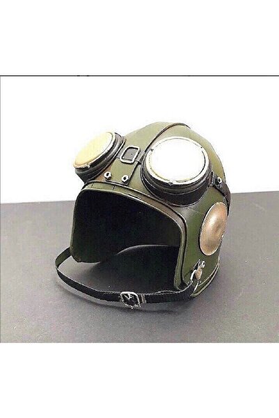 hediyeconcepti Dekoratif Metal Pilot Kaskı