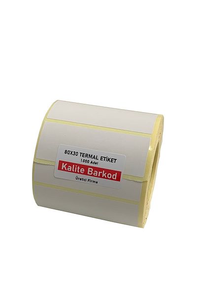 Kalite Barkod ملصق حراري 80x30| لفة تسمية الباركود
