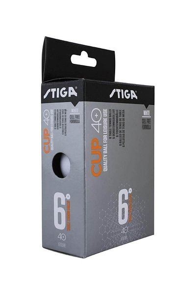 STIGA Cup 40+ 6-Piece Entertainment Table Tennis Ball Ping-Pong White Cup2