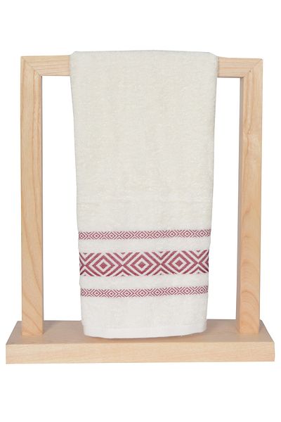 bursa havlu 100% Cotton Hand and Face Towel Claret Red Diamond Pattern